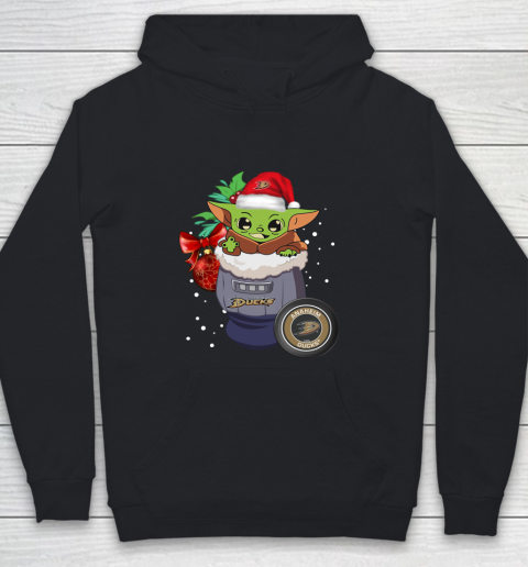 Anaheim Ducks Christmas Baby Yoda Star Wars Funny Happy NHL Youth Hoodie