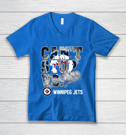 NHL Winnipeg Jets Hockey Can't Stop Vs V-Neck T-Shirt 5
