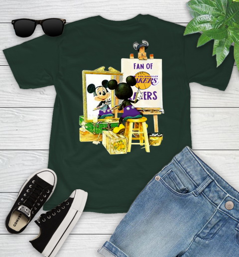 NBA Basketball Los Angeles Lakers Mickey Drawing Shirt 98 NBA Basketball Los Angeles Lakers Mickey Drawing Shirt - Image 98