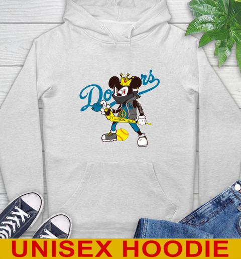 Los Angeles Dodgers MLB Baseball Mickey Peace Sign Sports Hoodie