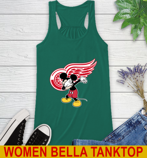Detroit Red Wings NHL Hockey Dabbing Mickey Disney Sports Racerback Tank 7