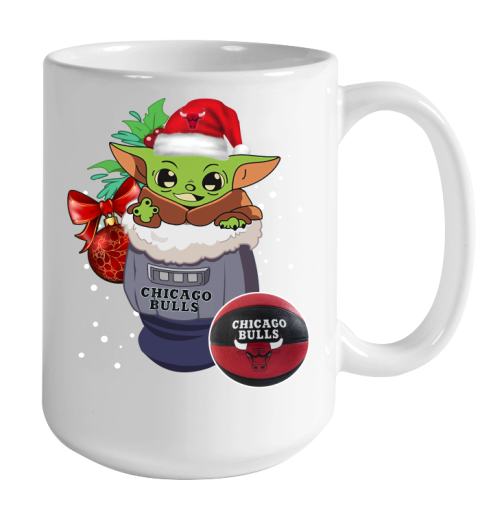 Chicago Bulls Christmas Baby Yoda Star Wars Funny Happy NBA Color Changing Mug 15oz 2