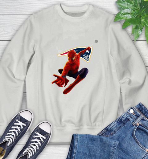 NFL Spider Man Avengers Endgame Football New England Patriots Sweatshirt 5