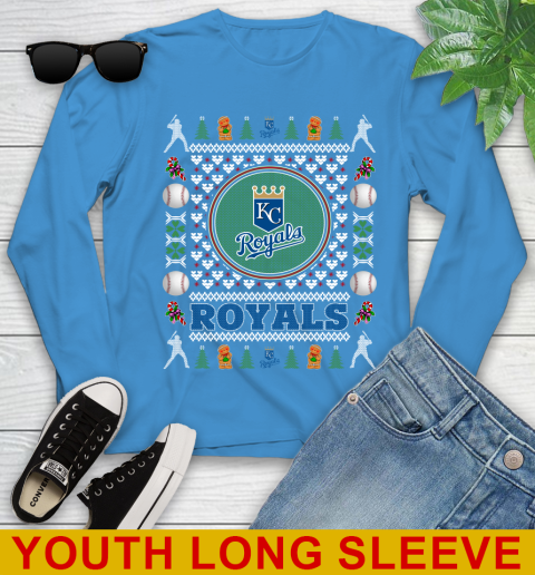 Kansas City Royals Merry Christmas MLB Baseball Loyal Fan Youth Long Sleeve 8