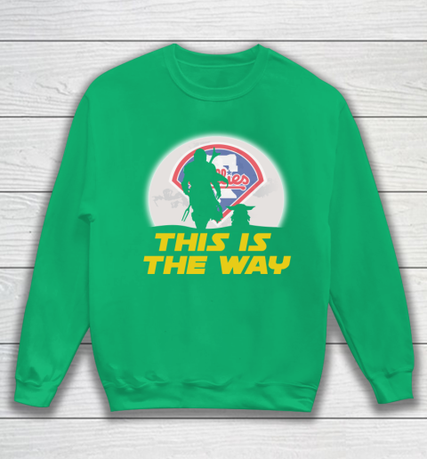 Philadelphia Phillies MLB Baseball Star Wars Yoda And Mandalorian This Is The Way Sweatshirt 5