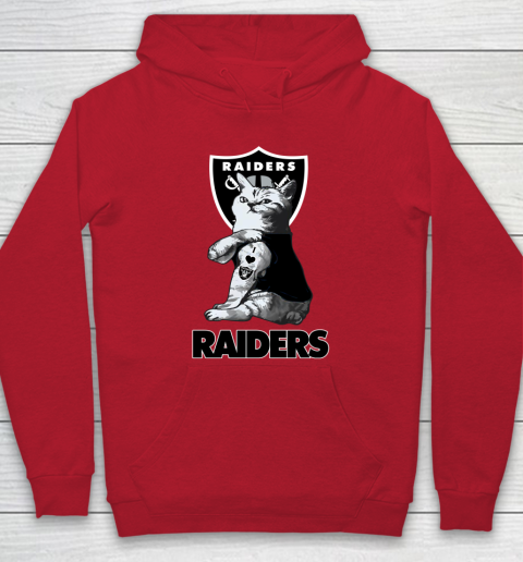 NFL Football My Cat Loves Oakland Raiders Hoodie 7