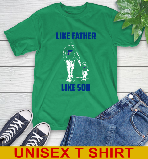 St.Louis Blues NHL Hockey Like Father Like Son Sports T-Shirt 7