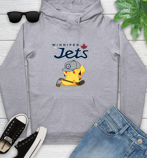 NHL Pikachu Hockey Sports Winnipeg Jets Youth Hoodie 6