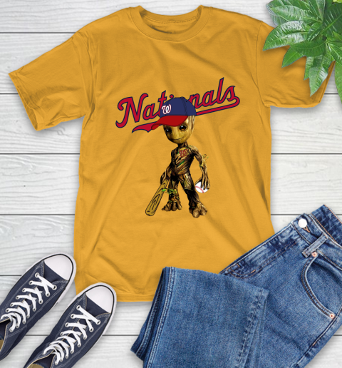 MLB Washington Nationals Groot Guardians Of The Galaxy Baseball T-Shirt 3
