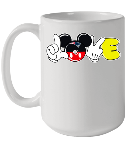 New England Patriots NFL Football Love Mickey Disney Sports Ceramic Mug 15oz