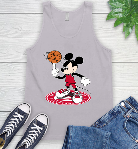 NBA Basketball Atlanta Hawks Cheerful Mickey Disney Shirt Tank Top 4