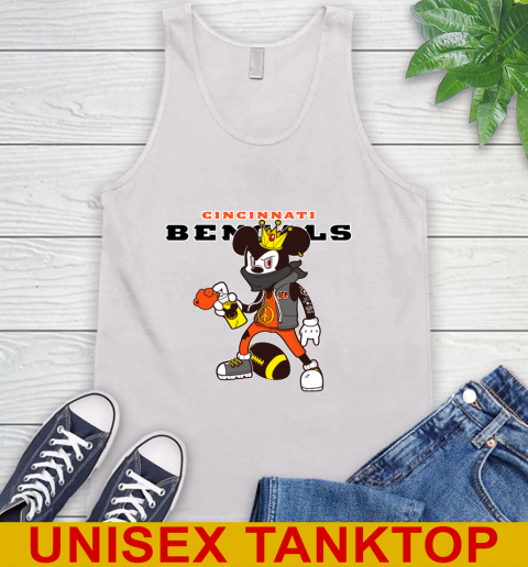 Cincinnati Bengals NFL Football Mickey Peace Sign Sports Tank Top