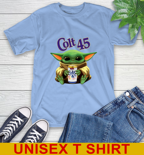 Star Wars Baby Yoda Hugs Colt 45 Beer Shirt 11