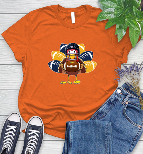 San Diego Chargers Turkey Thanksgiving Day Women's T-Shirt 4