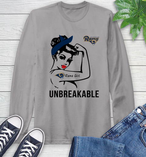 NFL Los Angeles Rams Girl Unbreakable Football Sports Long Sleeve T-Shirt 4