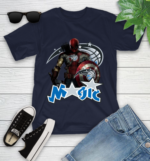 Philadelphia 76ers NBA Basketball Captain America Thor Spider Man Hawkeye Avengers Youth T-Shirt 3