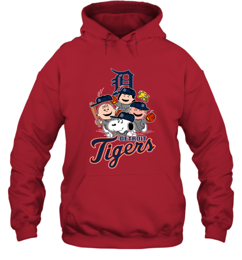 MLB Detroit Tigers Snoopy Charlie Brown Woodstock The Peanuts Movie Baseball  T Shirt Youth Sweatshirt