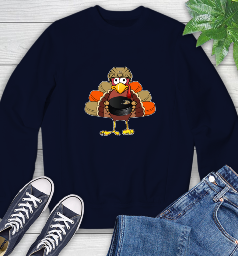 Anaheim Ducks Turkey Thanksgiving Day Sweatshirt 3