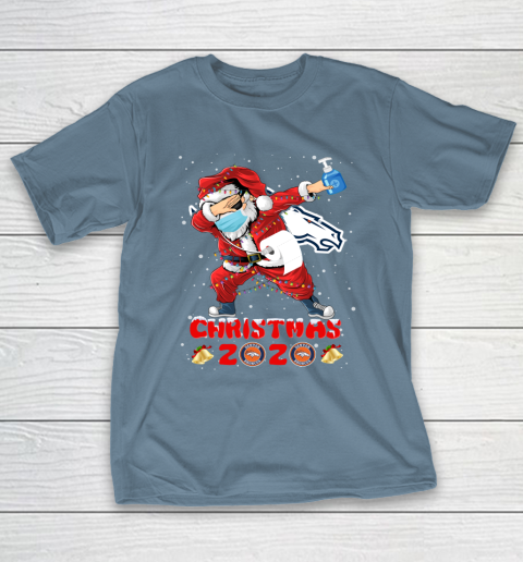 Denver Broncos Funny Santa Claus Dabbing Christmas 2020 NFL T-Shirt 6