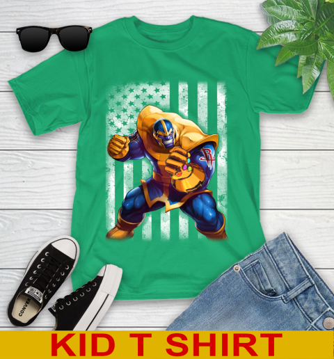 NBA Basketball Houston Rockets Thanos Marvel American Flag Shirt Youth T-Shirt 8 NBA Basketball Houston Rockets Thanos Marvel American Flag Shirt Youth T-Shirt - Image 8