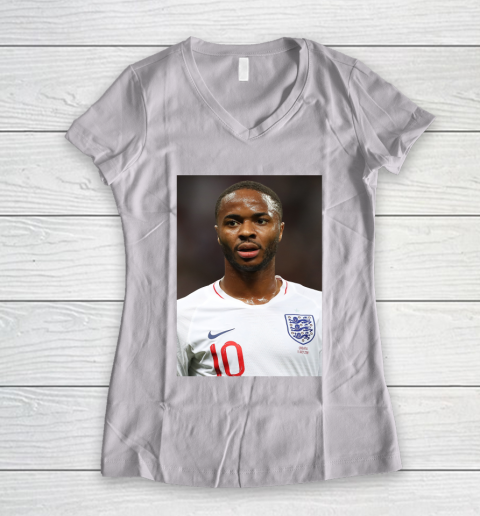 Sterling 10 England Football Team Women's V-Neck T-Shirt
