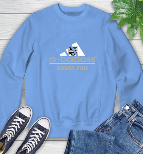 NHL A Badass Los Angeles Kings Fan Adidas Hockey Sports Sweatshirt 11