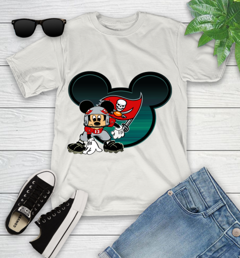 NFL Tampa Bay Buccaneers Mickey Mouse Disney Football T Shirt Youth T-Shirt 12