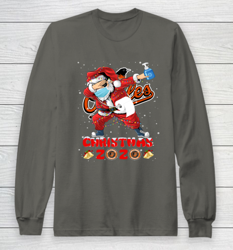 Baltimore Orioles Funny Santa Claus Dabbing Christmas 2020 MLB Long Sleeve T-Shirt 5