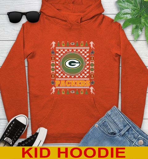 Green Bay Packers Merry Christmas NFL Football Loyal Fan Youth Hoodie 4