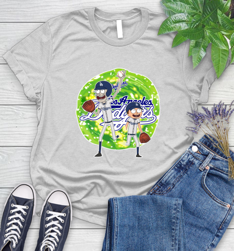 MLB Los Angeles Dodgers Rick And Morty Baseball Sports Women's T-Shirt