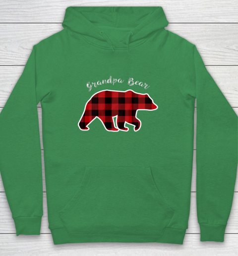 GRANDPA BEAR Men Red Plaid Christmas Pajama Family Gift Hoodie 5