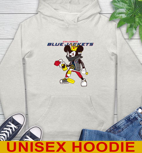 Columbus Blue Jackets NHL Hockey Mickey Peace Sign Sports Hoodie 12
