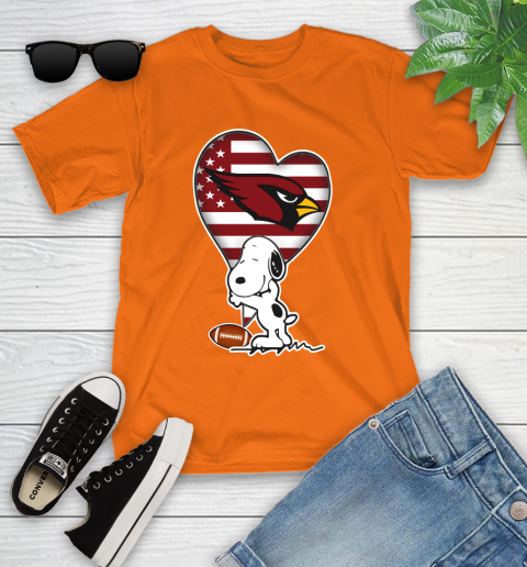 Arizona Cardinals NFL Football The Peanuts Movie Adorable Snoopy Youth T-Shirt 7