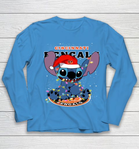Cincinnati Bengals NFL Football noel stitch Christmas Youth Long Sleeve 4