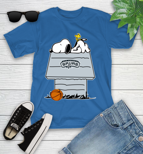 San Antonio Spurs NBA Basketball Snoopy Woodstock The Peanuts Movie Youth T-Shirt 9