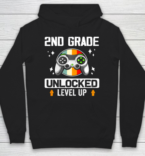 Next Level t shirts 2nd Grade Unlocked Level Up Back To School Second Grade Gamer Hoodie