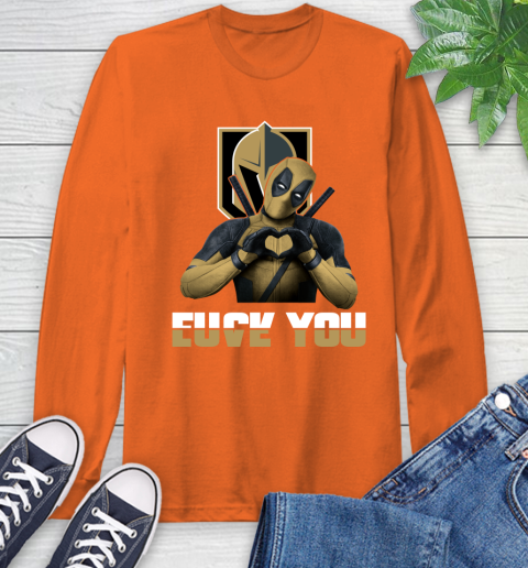 NHL Vegas Golden Knights Deadpool Love You Fuck You Hockey Sports Long Sleeve T-Shirt 4