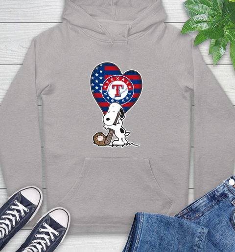 Texas Rangers MLB Baseball The Peanuts Movie Adorable Snoopy Hoodie 12