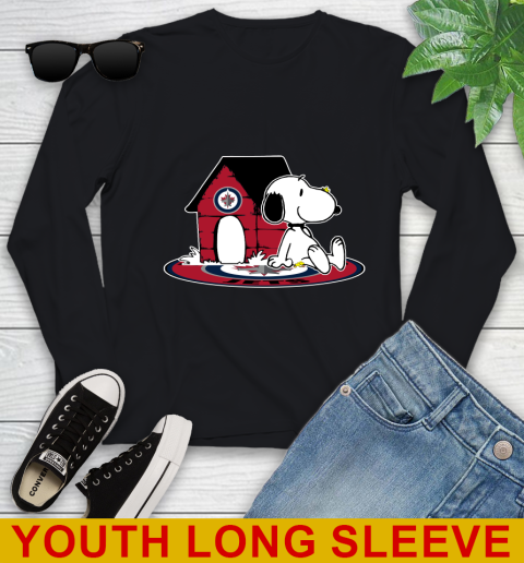 NHL Hockey Winnipeg Jets Snoopy The Peanuts Movie Shirt Youth Long Sleeve 2