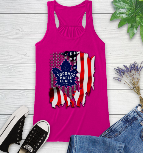 Toronto Maple Leafs NHL Hockey American Flag Racerback Tank 7