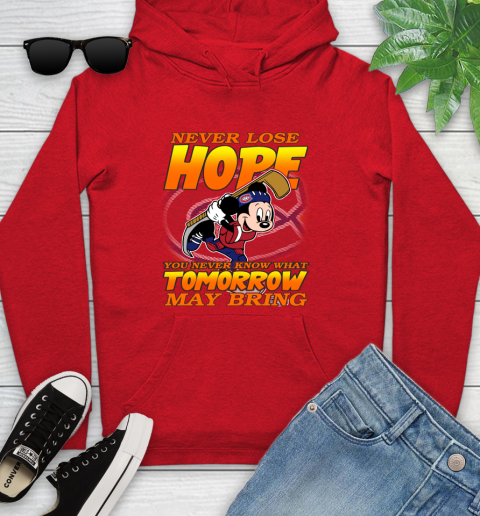 Montreal Canadiens NHL Hockey ootball Mickey Disney Never Lose Hope Youth Hoodie 12