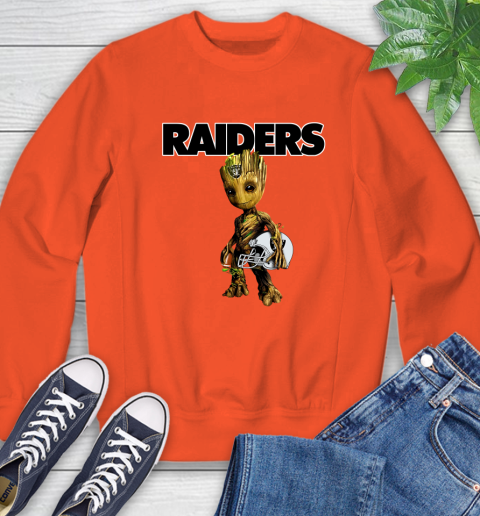 Oakland Raiders NFL Football Groot Marvel Guardians Of The Galaxy Sweatshirt 4