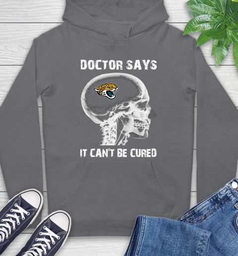 NFL Jacksonville Jaguars Football Skull It Can't Be Cured Shirt Hoodie 7