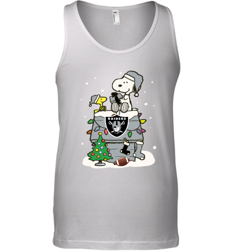 A Happy Christmas With Oakland Raiders Snoopy Tank Top