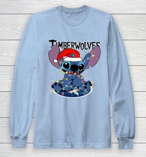 Minnesota Timberwolves NBA noel stitch Basketball Christmas Long Sleeve T-Shirt 5