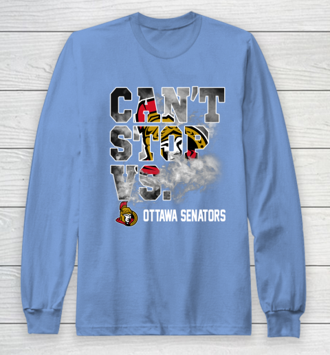 NHL Ottawa Senators Hockey Can't Stop Vs Long Sleeve T-Shirt 8