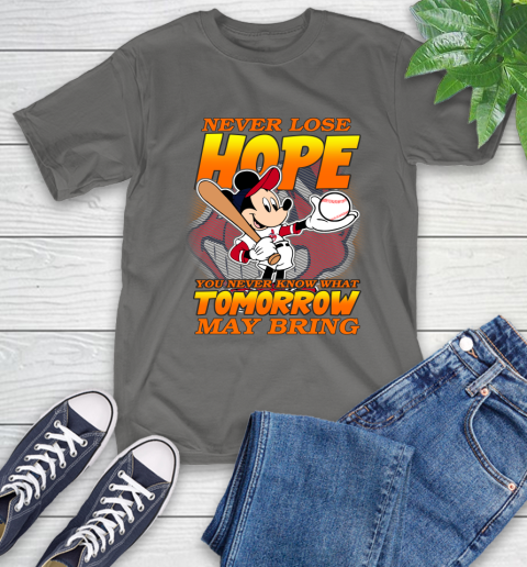 Cleveland Indians MLB Baseball Mickey Disney Never Lose Hope T-Shirt 10