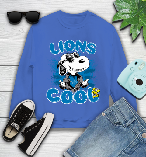 NFL Football Detroit Lions Cool Snoopy Shirt Youth Sweatshirt 5