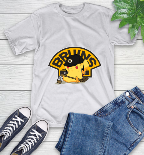 NHL Pikachu Hockey Sports Boston Bruins T-Shirt 12
