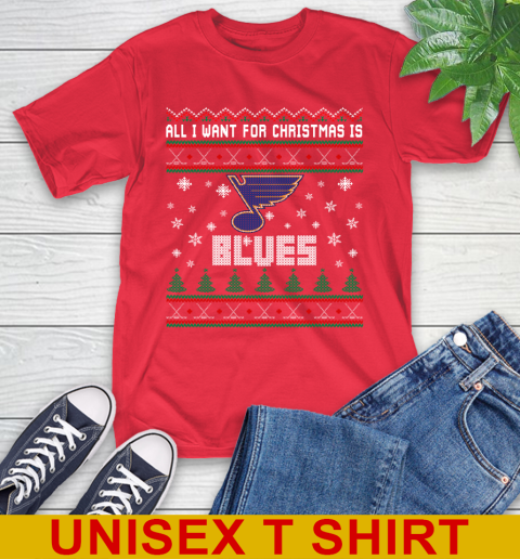St.Louis Blues NHL Hockey All I Want For Christmas Is My Team Sports 12